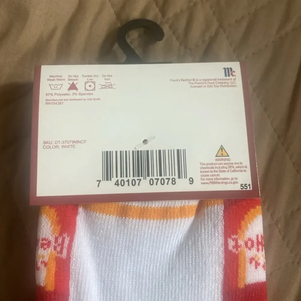 Frank’s Red Hot Sauce Novelty Crew Socks